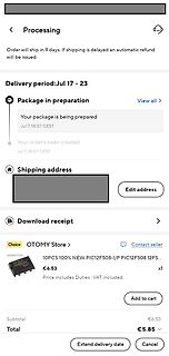 Bestellstatus einer Online-Shopping-App