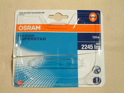 Verpackung einer Osram Halogen Superstar Glühbirne