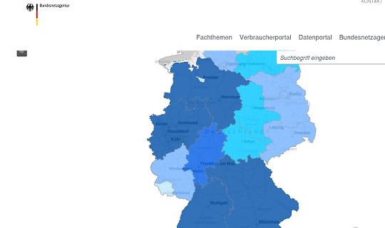Karte von Deutschland mit Bundesländern