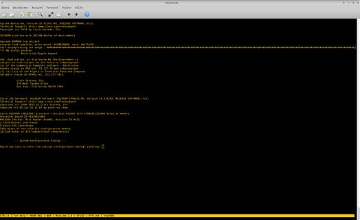 Cisco IOS Bootvorgang Terminal-Fenster