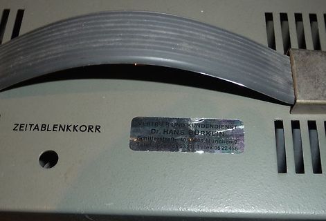 Typenschild eines Geräts