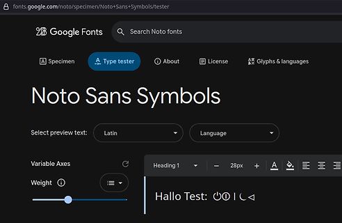 Google Fonts Noto Sans Symbols Type Tester