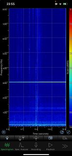 Spektrogramm einer Audio-Analyse-App