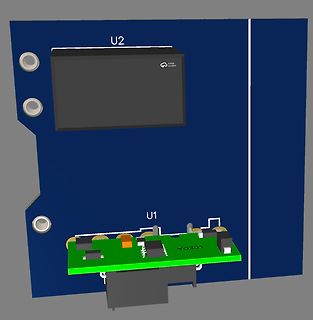3D CAD Ansicht eines PCB-Layouts