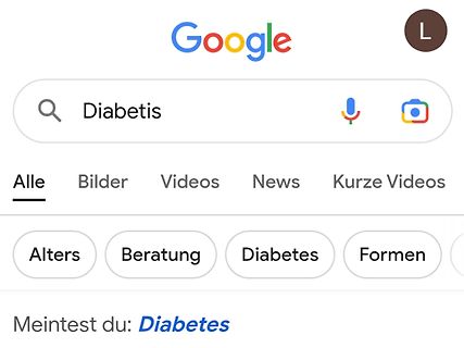 Google Suchergebnisse für Diabetis