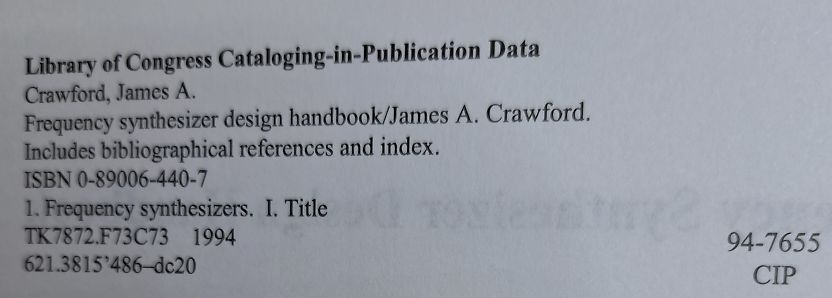 Bibliografische Daten eines Handbuchs