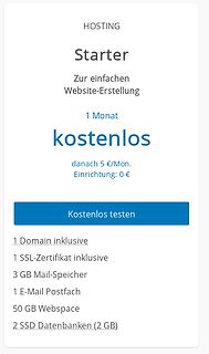Webhosting-Angebot Starter