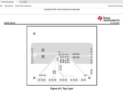 CAD-Ansicht eines PCB-Layouts Top Layer