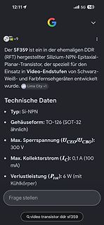 Google-Suchergebnis zum Transistor SF359