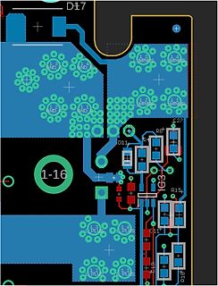 Ausschnitt eines Leiterplatten-Layouts
