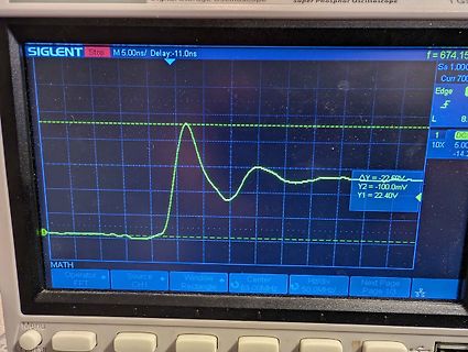 Oszilloskop-Display mit Signalverlauf