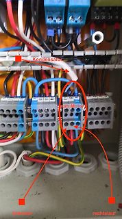 Verdrahtung eines Motors mit Kondensator