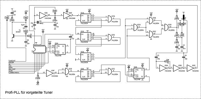 Schaltplan eines PLL-Tuners