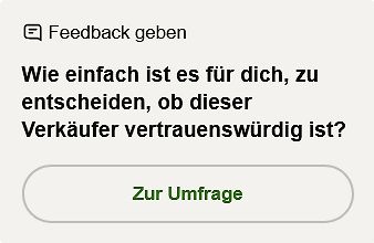 Umfrage-Einblendung mit Text und Button