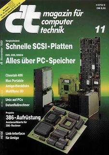 Cover des Magazins c't Ausgabe 11/1989