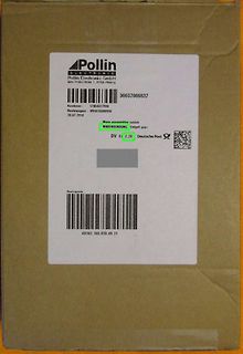 Versandetikett von Pollin Electronic GmbH