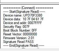 Log-Ausgabe einer Signature Read Operation