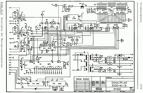 Schaltplan der Mikroprozessorplatine DMM 5000