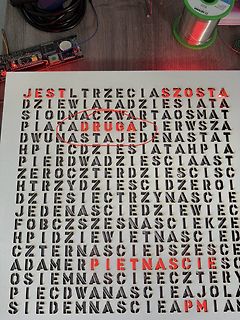 Textmuster mit polnischen Zahlenwörtern