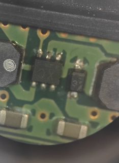 Makroaufnahme einer Leiterplatte mit SMD-Bauteilen