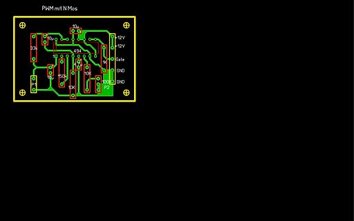 PCB-Layout einer PWM-Schaltung mit N-MOS
