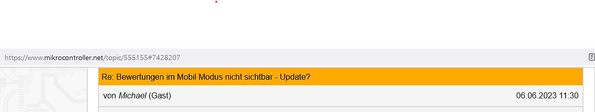 Ausschnitt eines Forenbeitrags auf mikrocontroller.net