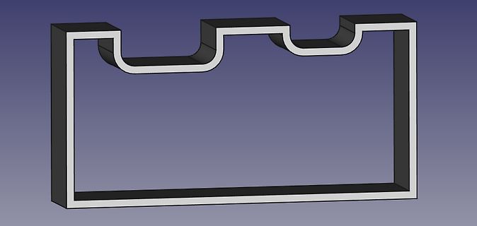 3D-CAD-Modell eines Gehäuseprofils