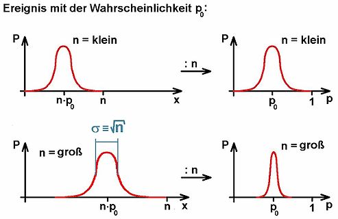 Statistische Verteilung von Wahrscheinlichkeiten