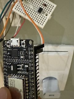 ESP32 Development Board mit Breadboard und Kabeln