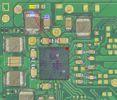 CAD-Ansicht eines Leiterplatten-Layouts