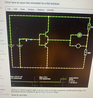 Schaltplan in einem Online-Simulator