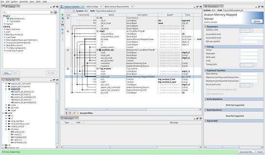 Screenshot einer FPGA Design Software IP Catalog Ansicht