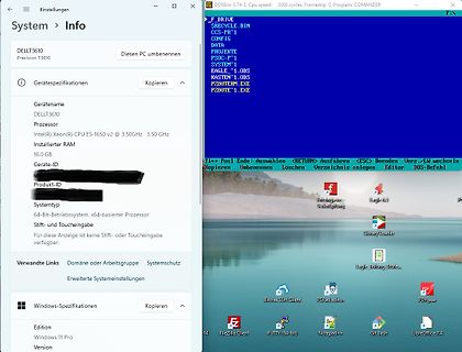 Windows 11 Systeminformationen und DOS-Emulation