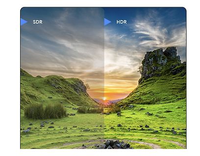 Vergleich von SDR und HDR Landschaftsaufnahme