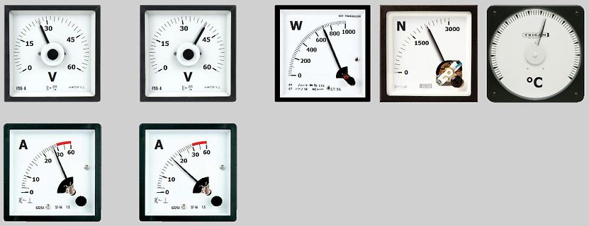 Verschiedene analoge Messinstrumente