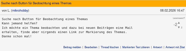 Forenbeitrag zur Suche nach einer Beobachtungsfunktion