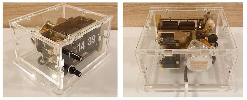 Mechanisches Uhrwerk in Acrylbox
