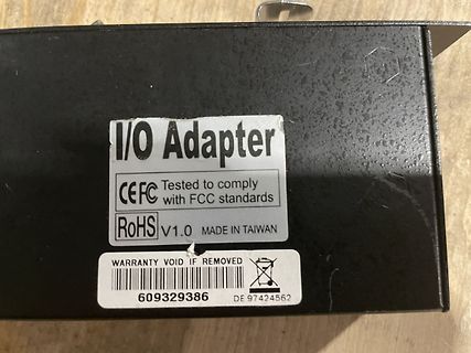 Etikett eines I/O Adapters