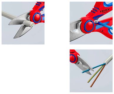 Knipex Seitenschneider beim Abisolieren von Drähten