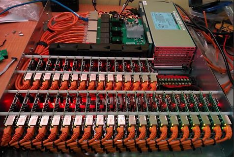 Aufbau einer Mining-Hardware mit vielen Ethernet-Verbindungen