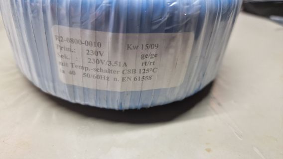 Aufkleber eines Transformators