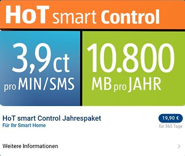 Werbung für ein Smart Home Jahrespaket