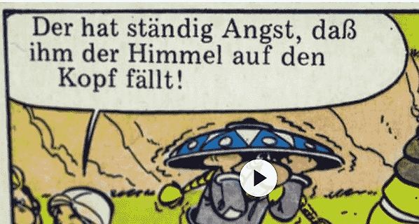 Comic-Ausschnitt mit Sprechblase