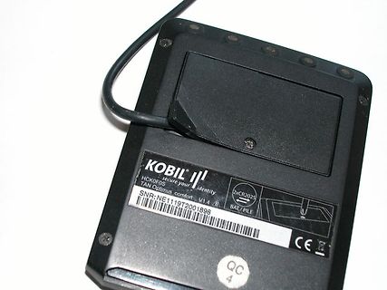 Rückseite eines Kobil TAN Optimus comfort Geräts