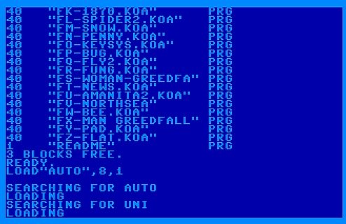Dateiliste eines alten Computersystems