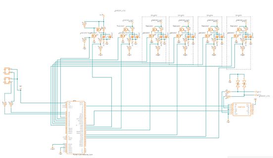 Schaltplan einer MOSFET-Treiberstufe mit Mikrocontroller
