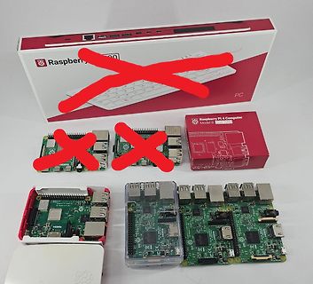 Raspberry Pi 4 Computer Hardware und Verpackung