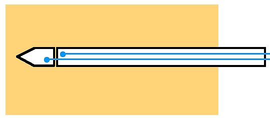 Schematische Darstellung eines Stiftes