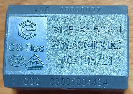 MKP-X2 5µF Kondensator