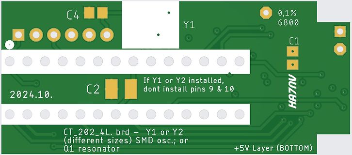 PCB-Layout einer Leiterplatte mit Bauteilbeschriftungen
